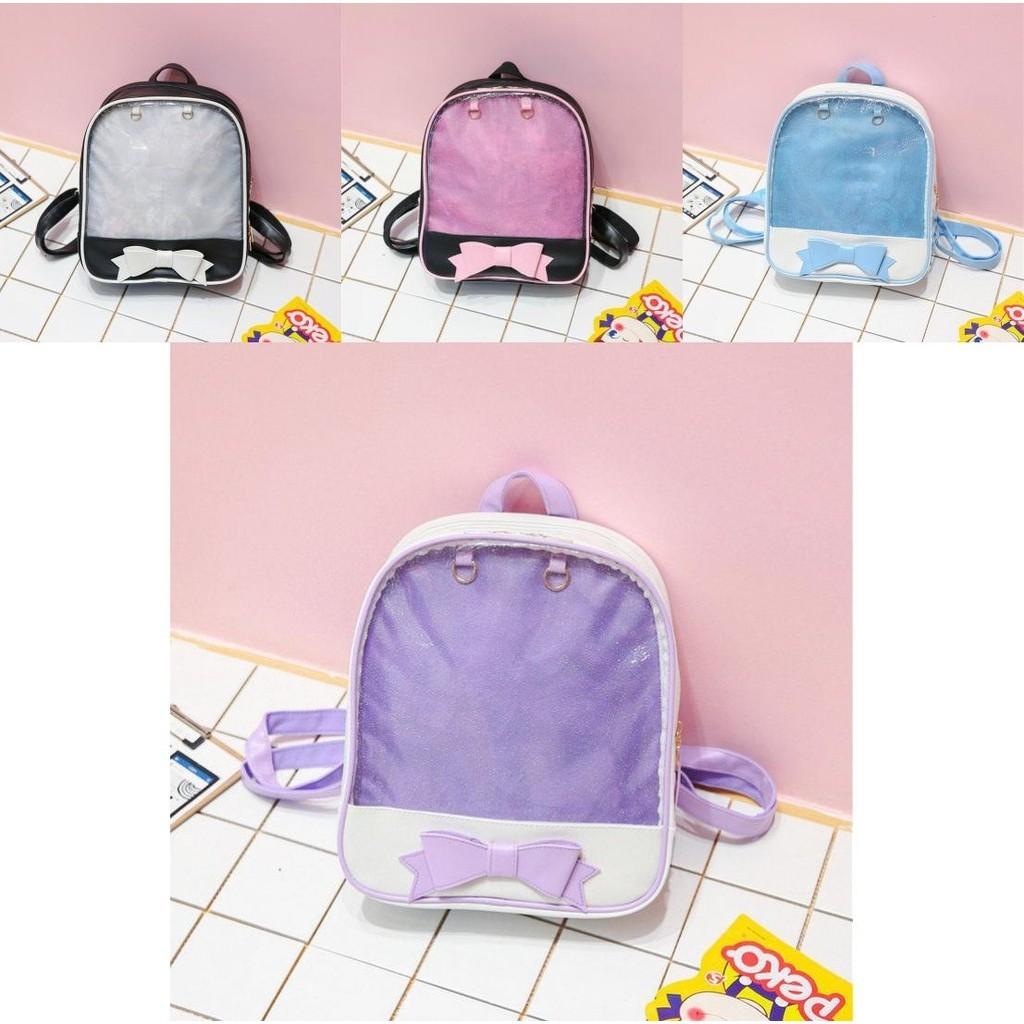 Premium Quality 6 Colors Clear Ita Bag Transparent Itabag Pin Display Backpack For Kids