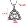 Necklace Retro Fashion Viking Celtic Men's Triangle Knot Pendant