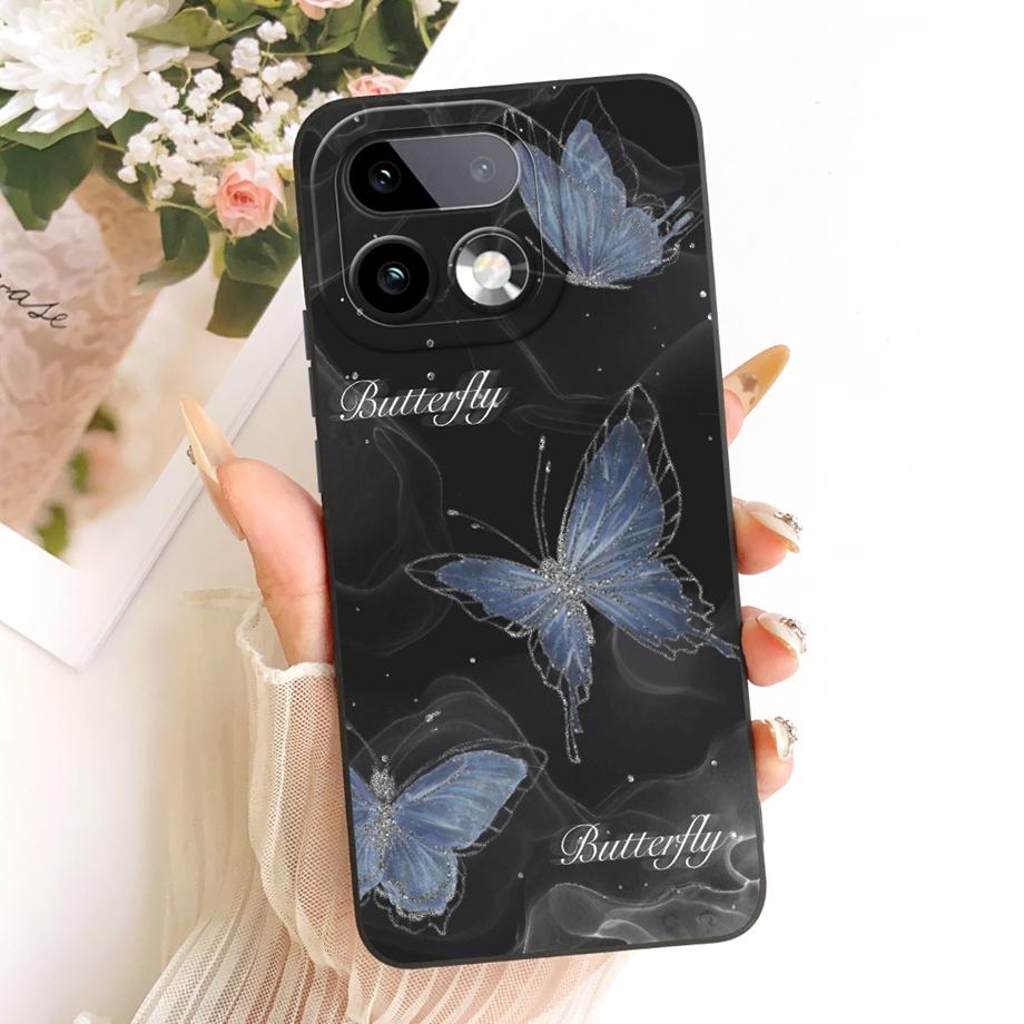 Měkké silikonové pouzdro TPU pro Realme 16 Pro Pro+ Telefonní pouzdro Vintage Hvězdná Třešňový Mašle Tisk Sedmikráska Nárazník Pro Realme16 Nárazuvzdorné
