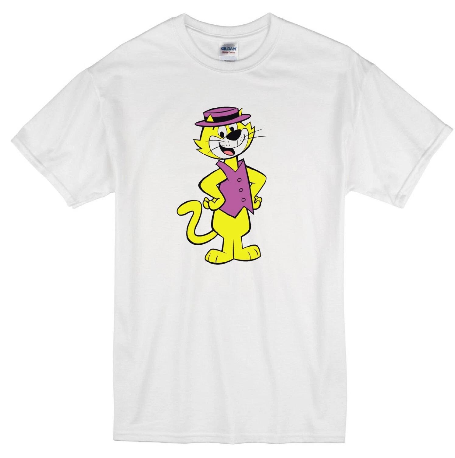 

TOP CAT RETRO TV CARTOON FELINE ANIMATION CLASSIC 60 S WHITE T-shirt L