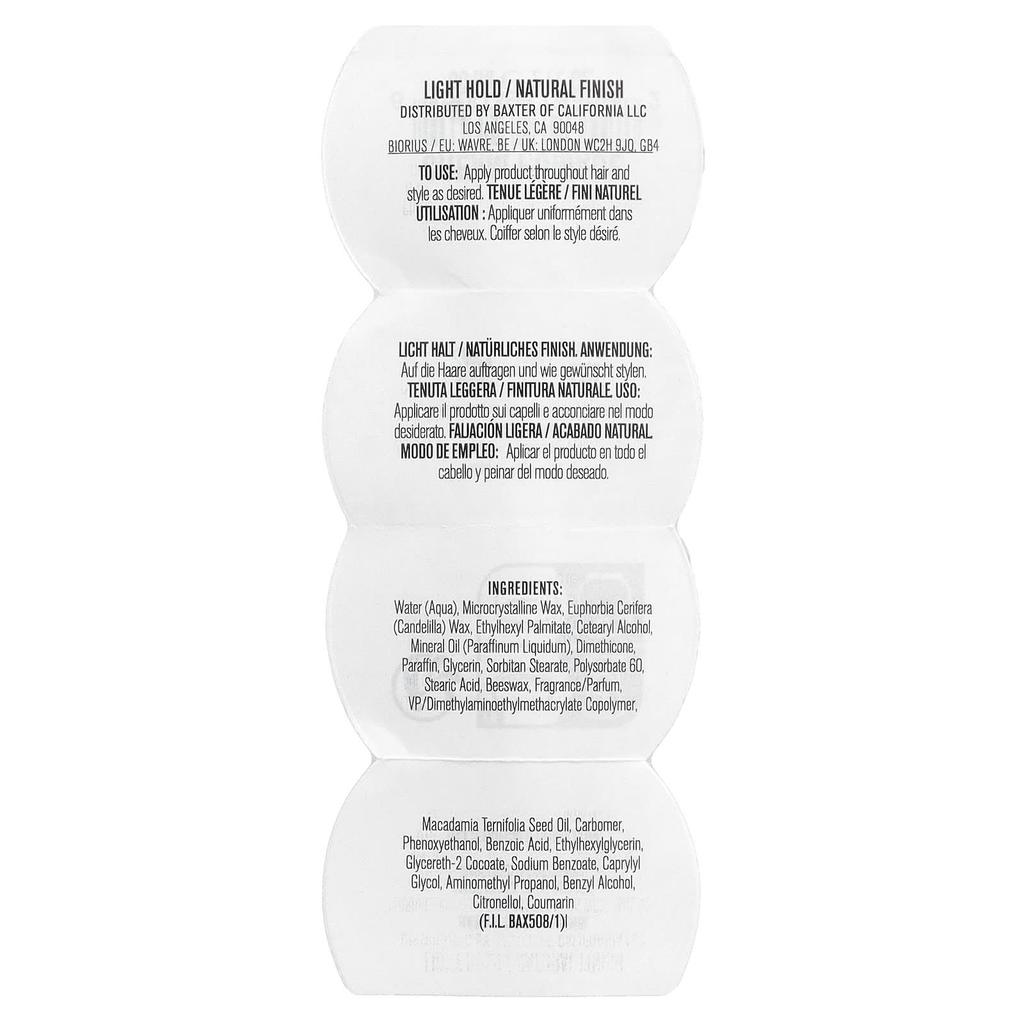 Baxter of California, Cream Pomade, Light Hold, Natural Finish, 60ml (2oz)