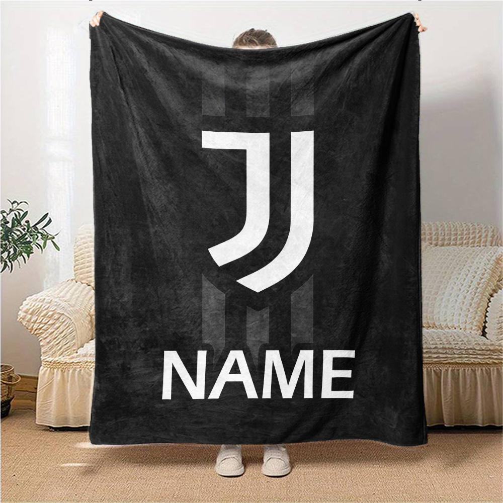 Custom Name "Juventus Jersey" Blanket for Couch & Bed, Plush Cozy Fuzzy Blanket Super Soft & Warm Blankets for Fall and Winter. 0908254