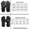 Herren Winter Wasserdichte Fahrradhandschuhe Outdoor-Nutzung Athletische Laufmotorrad Ski Touchscreen Fleecehandschuhe Rutschfest Warm Vollfinger