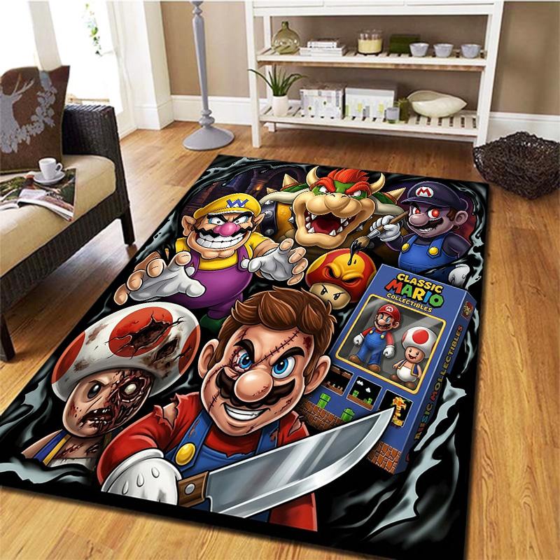 Super Mario Carpet Rug For Living Room Bedroom Home Sofa Decoration Kids Play Nonslip Floor Mat