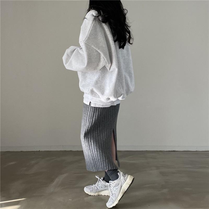 Felpa da Donna con Mezza Zip Stampa Lettere Vestibilità Larga Casual Collo Alto Pullover