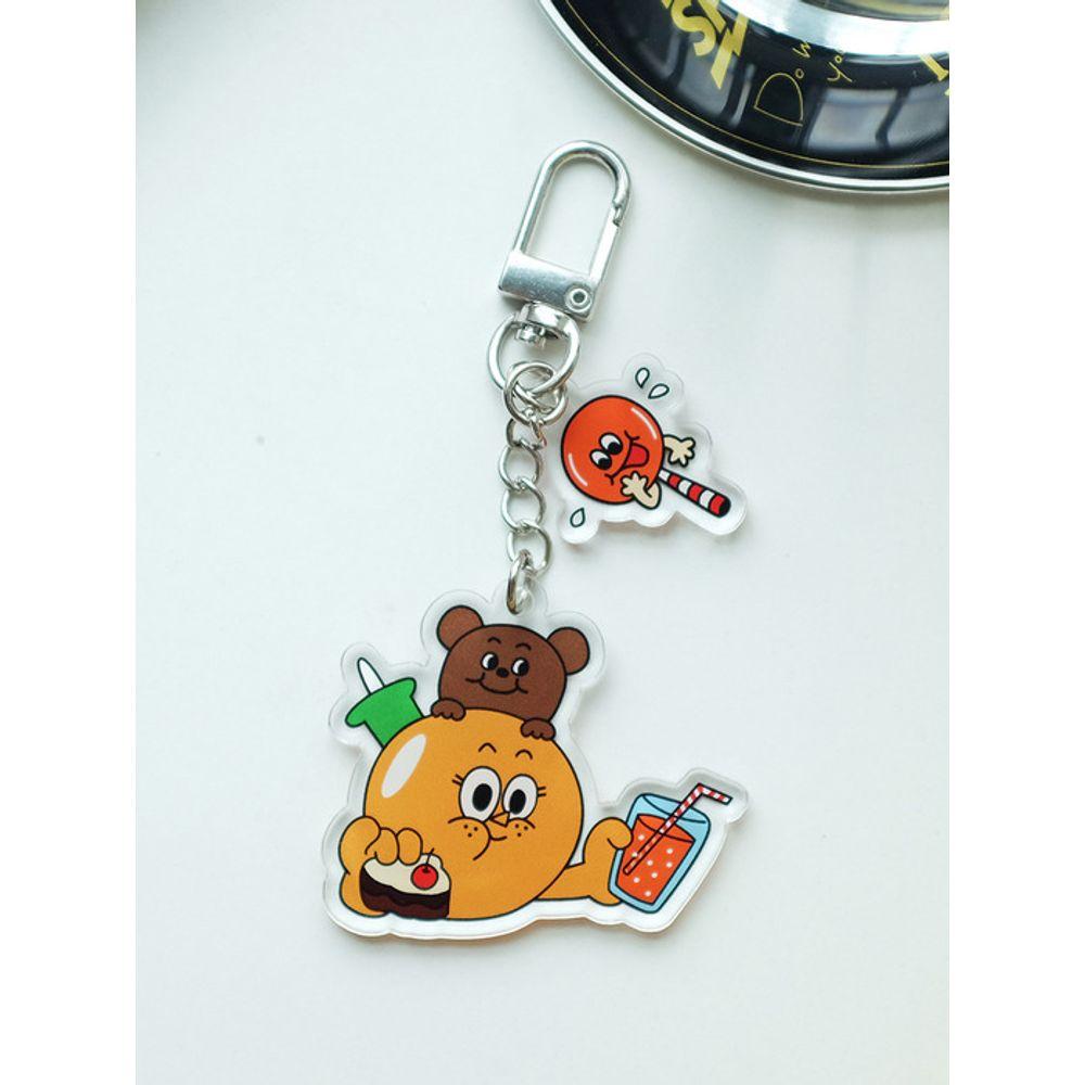 BALLONFREUNDE CHAOTISCHES ABENTEUER Acryl-Schlüsselanhänger - Süß ist wahre Liebe