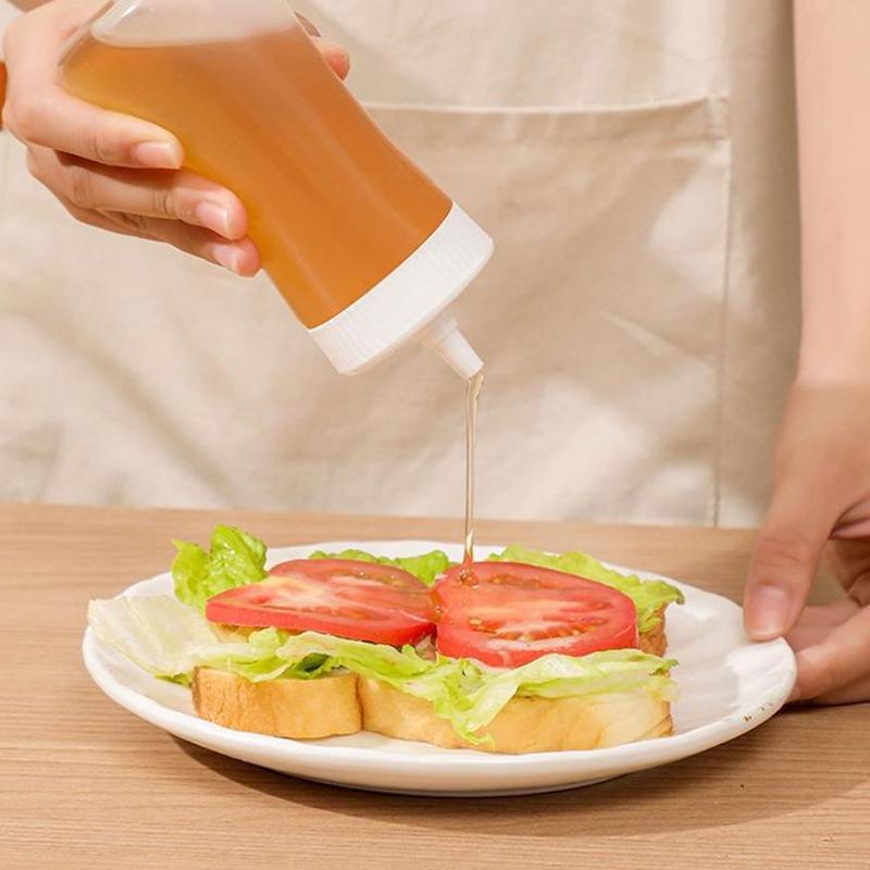 210/350 ml Gewürz-Quetschflasche, umkehrbare Behälter für Honig/Ketchup/Marmelade/Salat, Dressing-Spender, Lunchbox, Quetschgläser