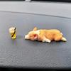 Autodekoration Hund Schlafen Corgi Mini Kleines Tier Center Zubehör Dekoration Konsole Cartoon Puppe Auto Innenraum Zubehör H2W7