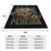 Flannel Throw Blanket Alex Pereira Bootleg Fighter Boxing Warm Plush Blankets Soft Bedding for Bed Living Room Home Travel Couch
