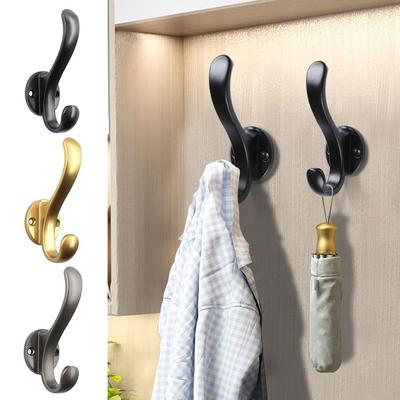 Practical Hanging Bathroom Accessories Metal Coat Hangers Towel Rack Holder Wall Hook Clothes Hooks