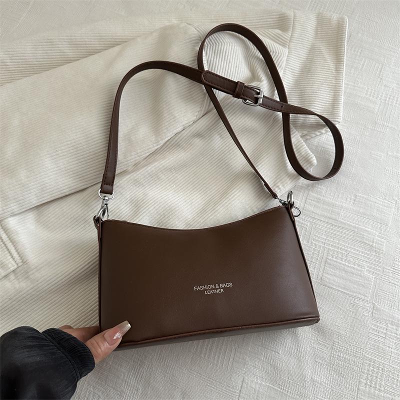 Модная мягкая женская сумка через плечо большой вместимости для мам 2025 коричневый