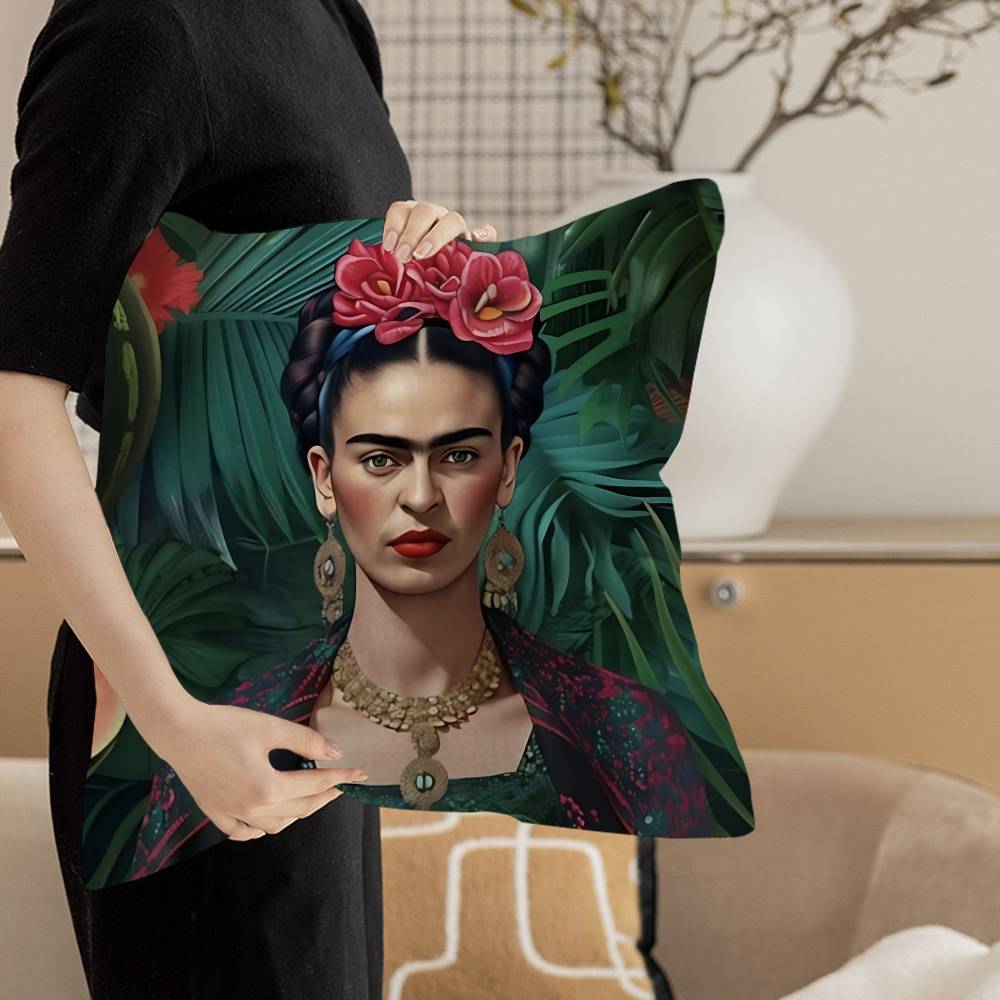 Artist F-Frida K-Kahlo Cushion Cover Car Throw Pillow Case For Sofa Car Christmas Gift 40x40cm 45x45cm