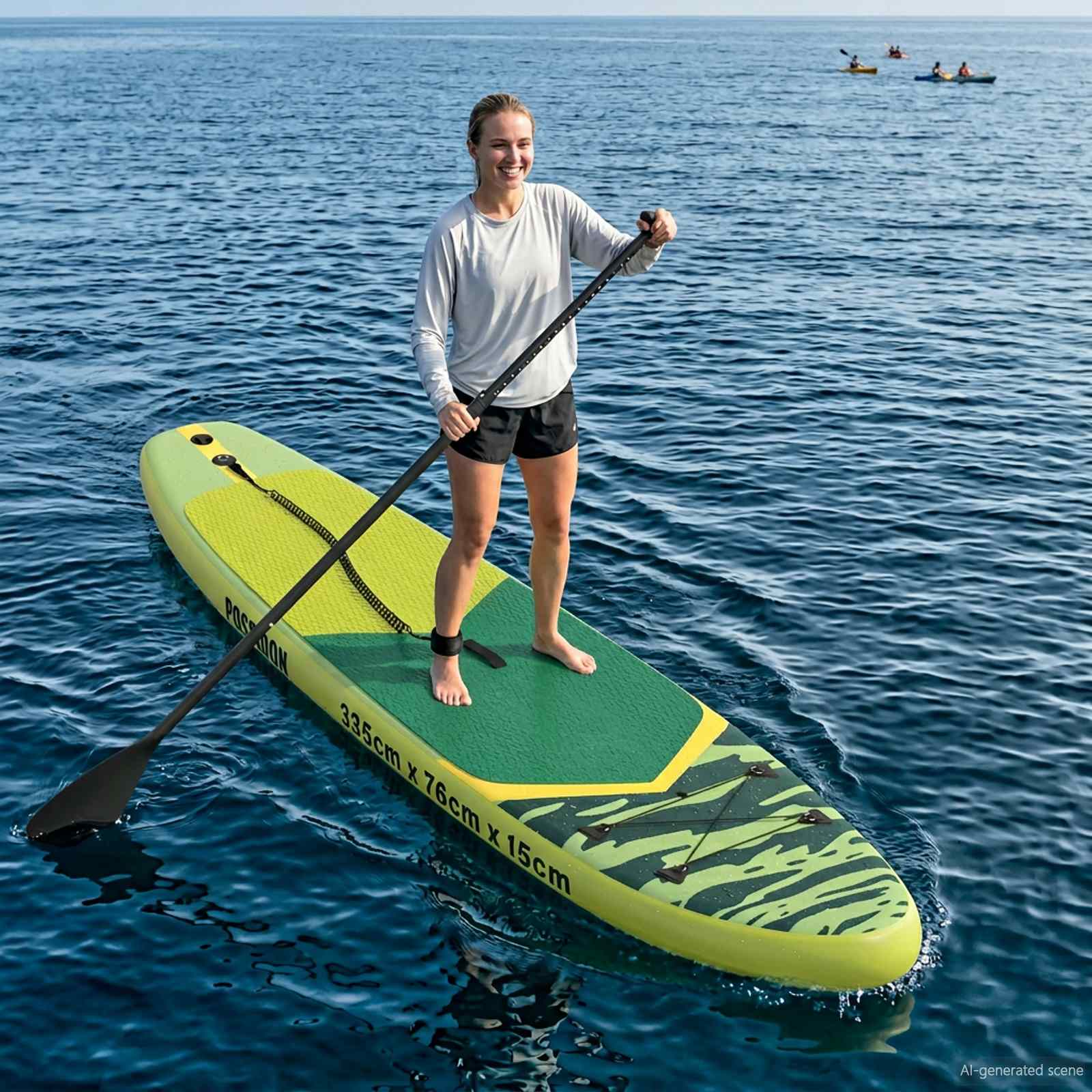 Aufblasbares Stand Up Paddle Board POSEIDON Grün PVC