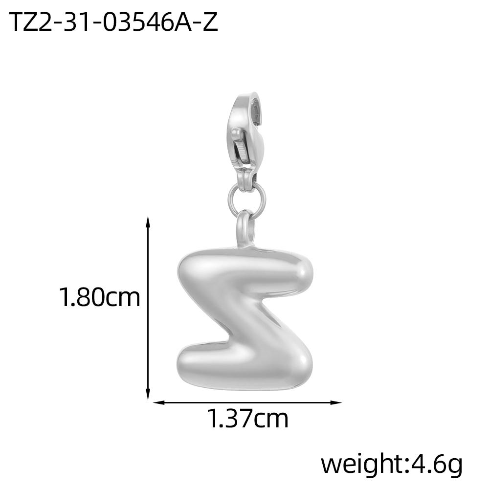 

CARLIDANA 3PCS Fashion Silver Color Hip Hop Stainless Steel Balloon Alphabet Pendant Initial Letter Accessories Jewelry Making