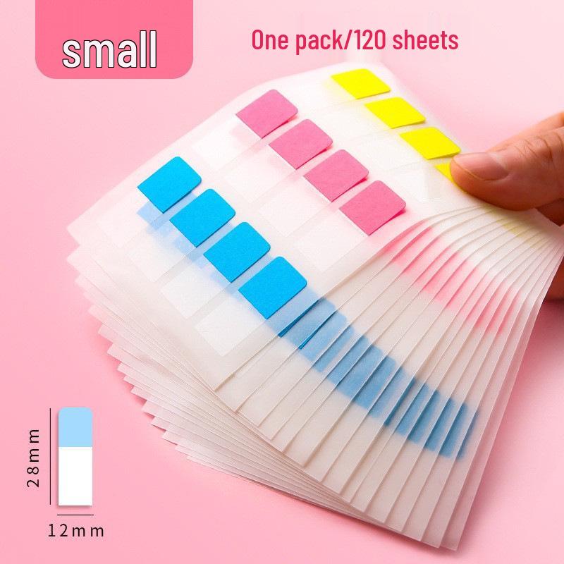 

Morandi Transparent Index Tabs for Students - Writable Adhesive Paper Label Stickers