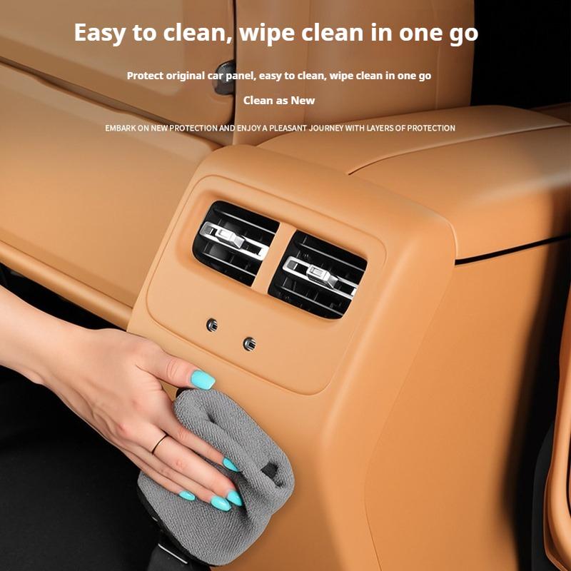 For Chery ICAUR V27 Car Rear Row Air Outlet Leather Anti Kick Panel Original Car Color Scratch Resistant Protection Panel Cover