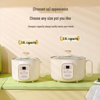 Compact Non-stick Electric Cooker: Rice, Noodles, Soup & Hot Pot - Ideal for Dorms & Small Spaces (1-3 Servings)