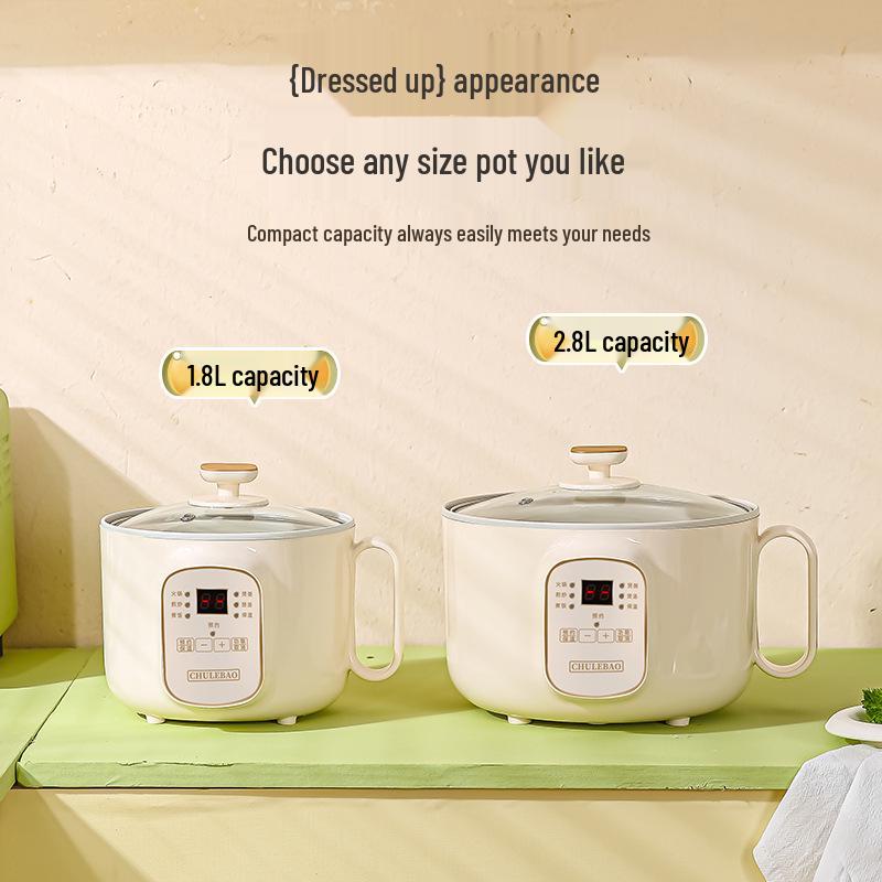 Fornello Elettrico Compatto Antiaderente: Riso, Noodles, Zuppa & Hot Pot - Ideale per Dormitori & Spazi Piccoli (1-3 Porzioni)