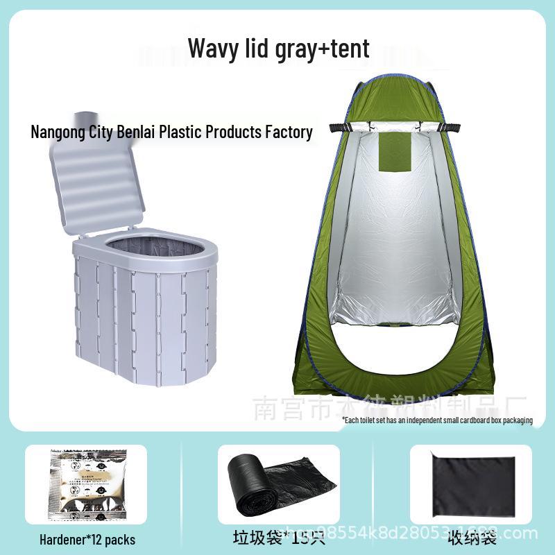 Toaletă Portabilă Pliabilă pentru Excursii în Aer Liber și cu Mașina – Ideală pentru Doamne și Adulți