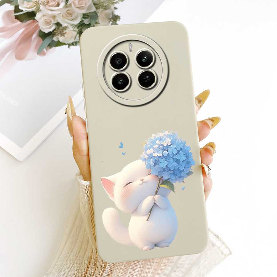 Für Realme 12 Pro 5G Hülle Bunte Blumen Rückseite Weiche Silikon Handyhülle Für Realme 12 Realme12 Pro RMX3842 Taschen Coque Capa