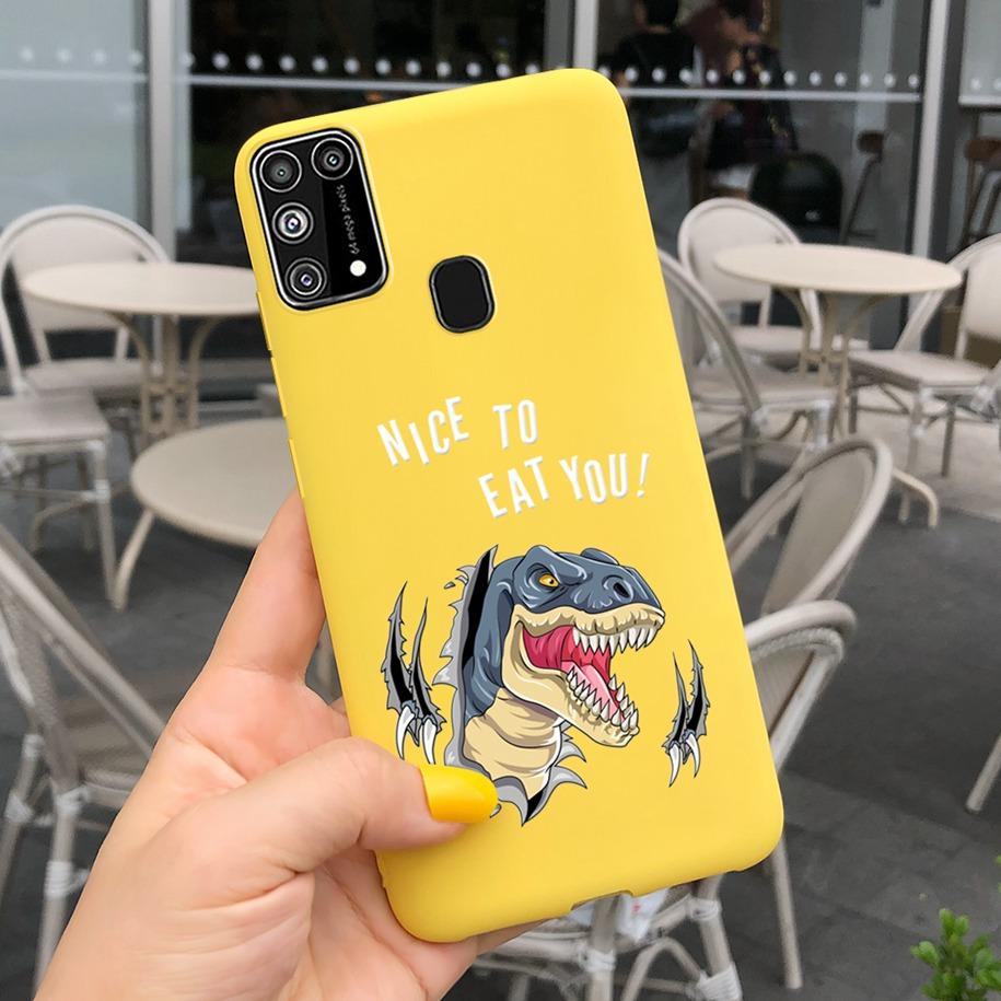 Silikonový kryt Pro Samsung M31 M 31 Obal Čerstvá květina Pírko Nárazuvzdorný kryt telefonu Pro Samsung Galaxy M31s M31 s M315 M317 Etui