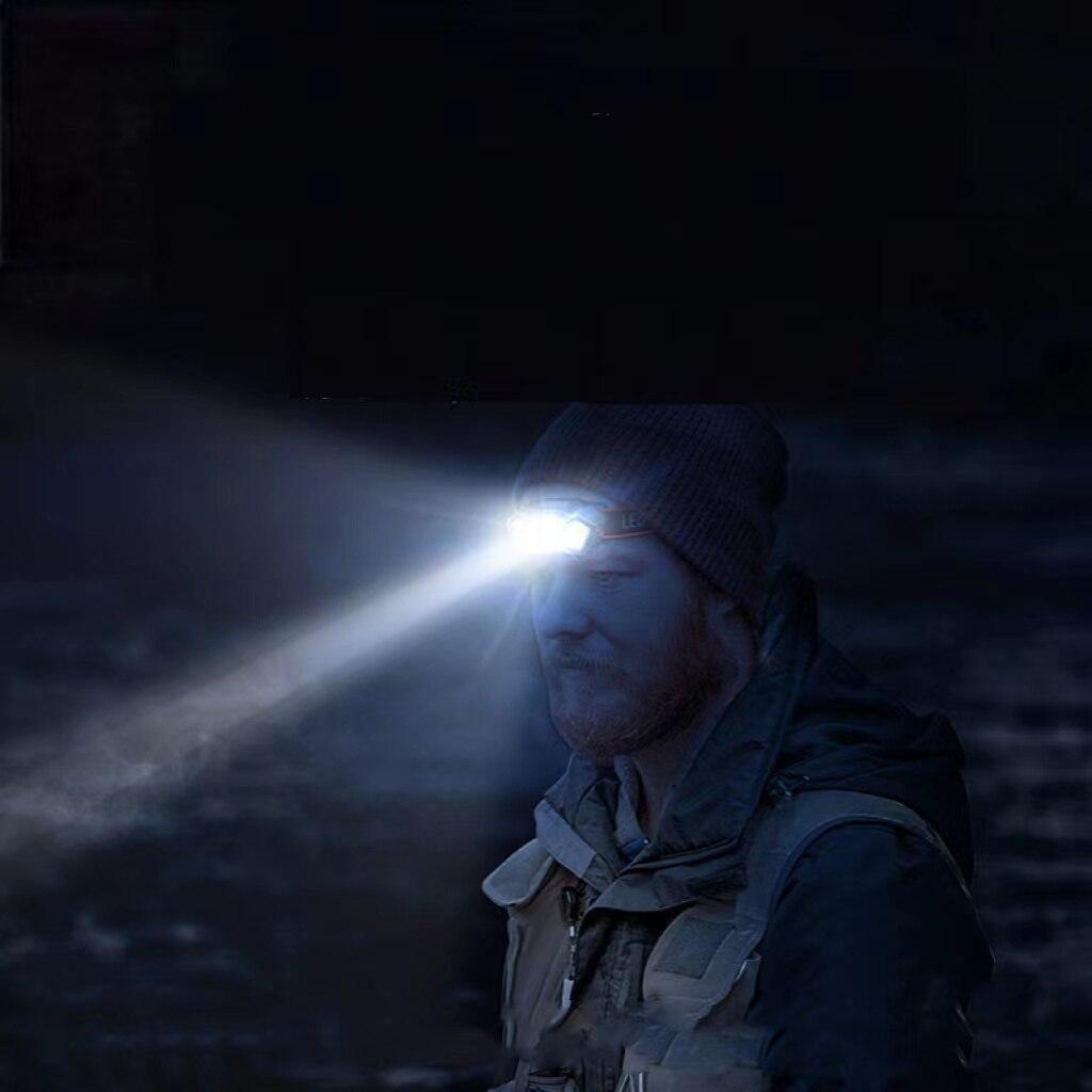 USB rechargeable sensor, LED headlights, ultra bright headlight head, wearable fishing light, multiple lighting modes, mountain climbing adventure