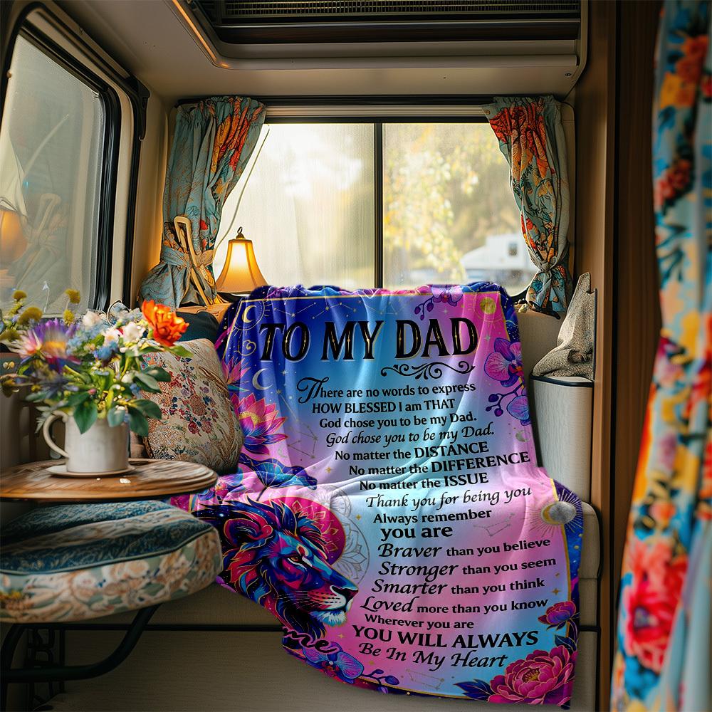 Love To Dad Always Gift Blanket Ultrasoft Versatile For Sofa Couch Office Bed Picnics Ideal For All Seasons Stylish Decor Ideal Gift For Birthday