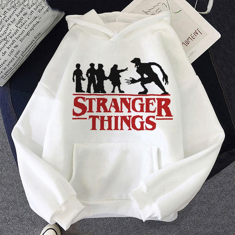 

Толстовка с принтом Stranger Things с флисом, пуловер, мужская, женская, унисекс, оверсайз, Y2K, пуловер 4XL