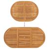Garden Dining Set 5 pcs Brown Solid Teak Wood
