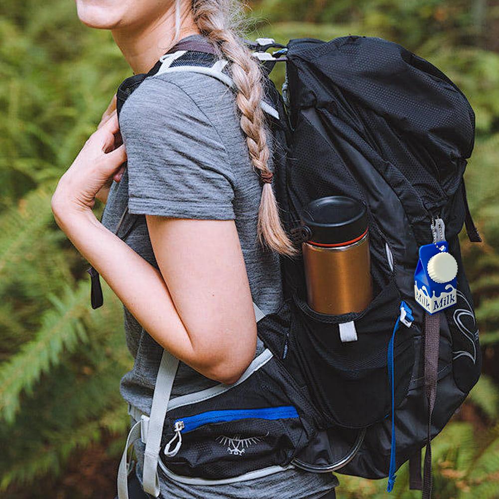 Laktose & Tolerant Pillenhalter Mini Milchkarton Schlüsselanhänger Tragbar Niedlich Pille Rucksack Reise Schlüssel P7E1