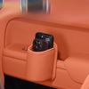 1pc New Car Seat Cup PU Holder Storage Box Side Trash Can Practical Storage Bucket Fixed Bracket