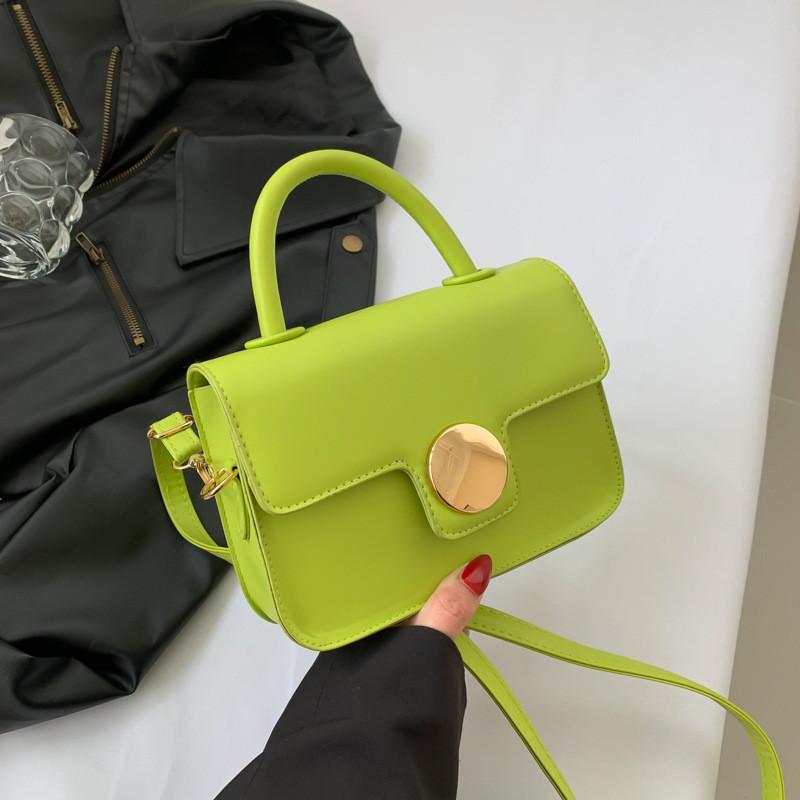 

2024 Spring Popular Fashion Diagonal Shoulder Bag Stylish Casual Handbag Small Square Bag Trendy Niche Design Bag Women Black зелений