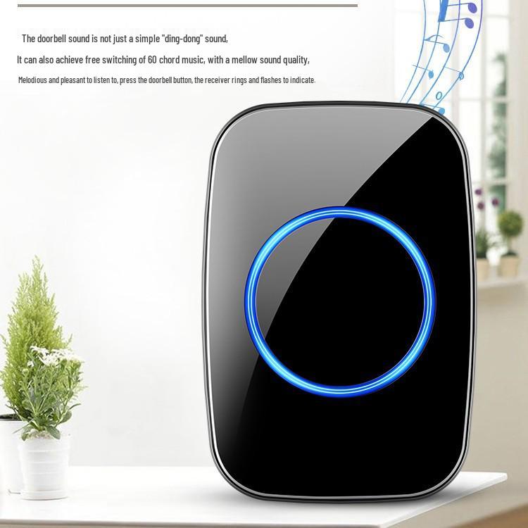 Smart Wireless Flashing Doorbell with AC Power and Music белый