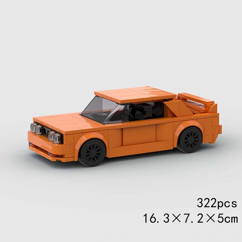 MOC Auto Geschwindigkeit R34 488 Pickup R32 Rennfahrzeug Modellbaustein Super Rennstein Weihnachtsgeschenk Stadt Technisch Rallye Sport
