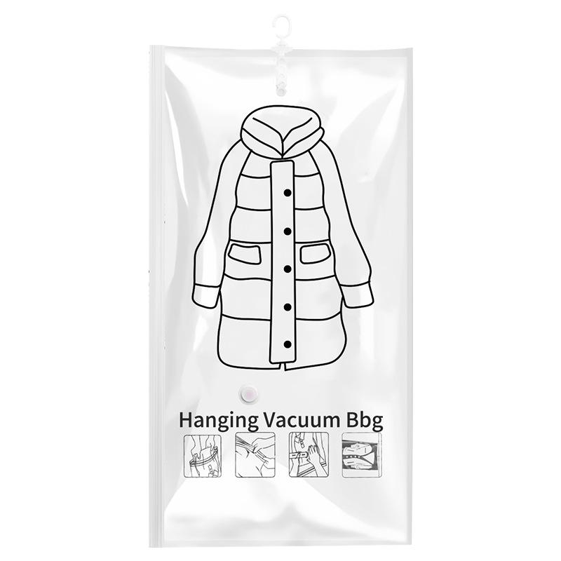Vacuum Hanging Compression Bag with Hook for Clothes and Jackets