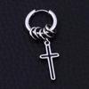 Trendy Unisex Korean-Hong Kong Small Circle Titanium Earrings: Minimalist Niche Design