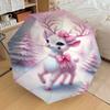 1PC Deer, WinterAutomatic Open/Close Umbrella with Windproof, 8-Rib Sturdy Canopy, Durable Ribs, Fashionable Design1311A