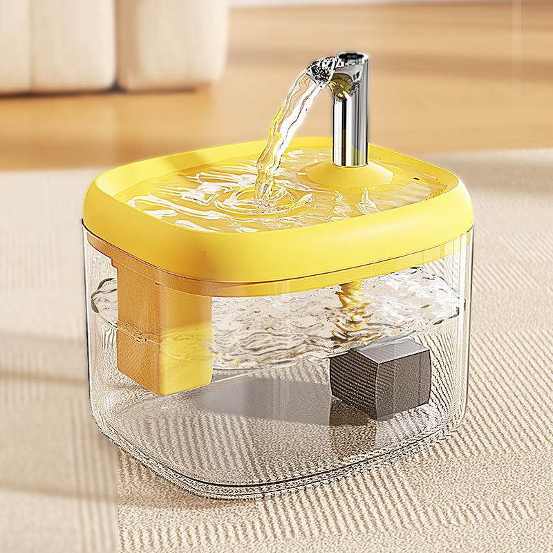 Automatic Pet Dog Cat Water Dispenser Fountain Pet Dog Cat Water Loop Mute Pump Smart Pet Bowl 1.5L