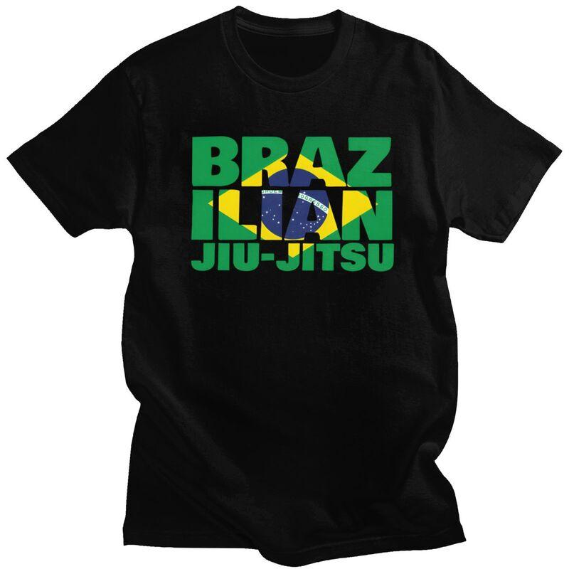 

Индивидуальная футболка BJJ Бразильского джиу-джитсу с флагом Бразилии для мужчин, с коротким рукавом, для отдыха, модная футболка, чистый хлопок, футболка, подарок Я... S разноцветный
