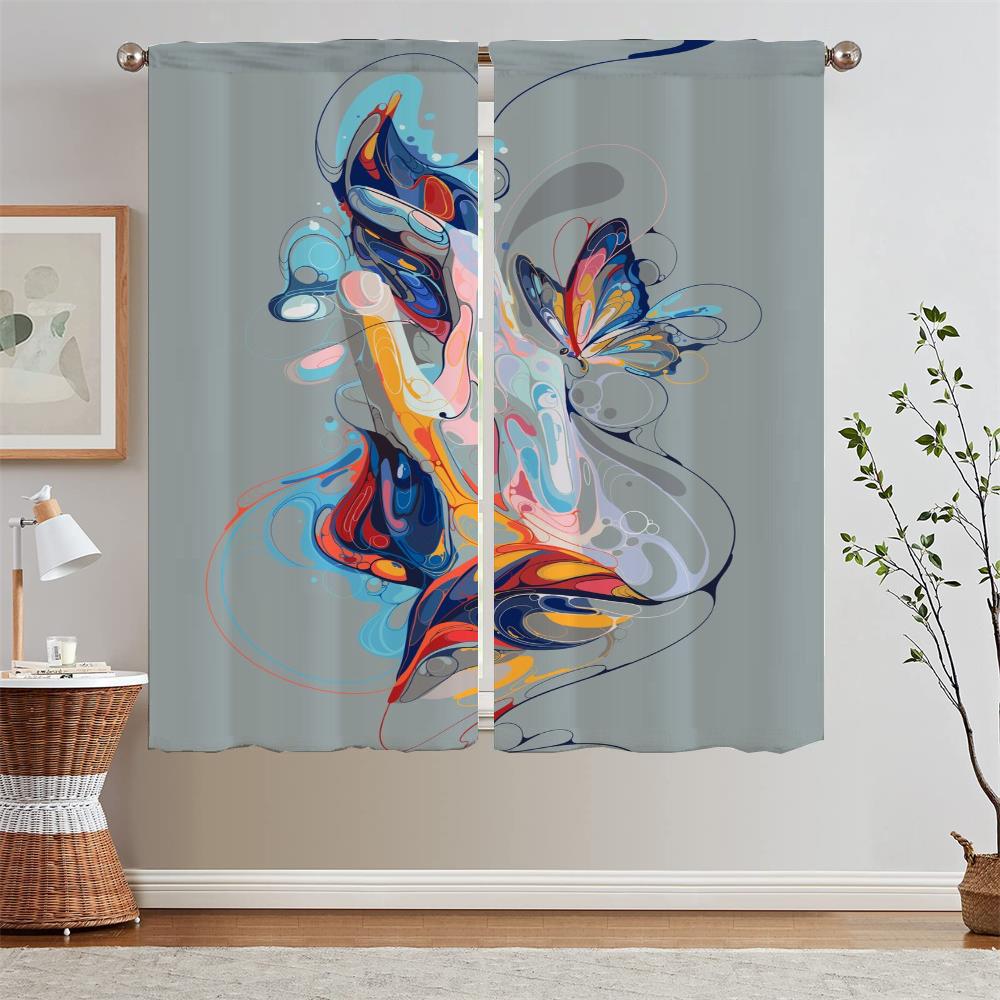 

Руки Кухонные Шторы по Акция Бесплатная Доставка Тюль для Украшения Гостиной Оконные Прозрачные Шторы Затемняющий Чехол Шторы W50xH70cmx2pcs-CL