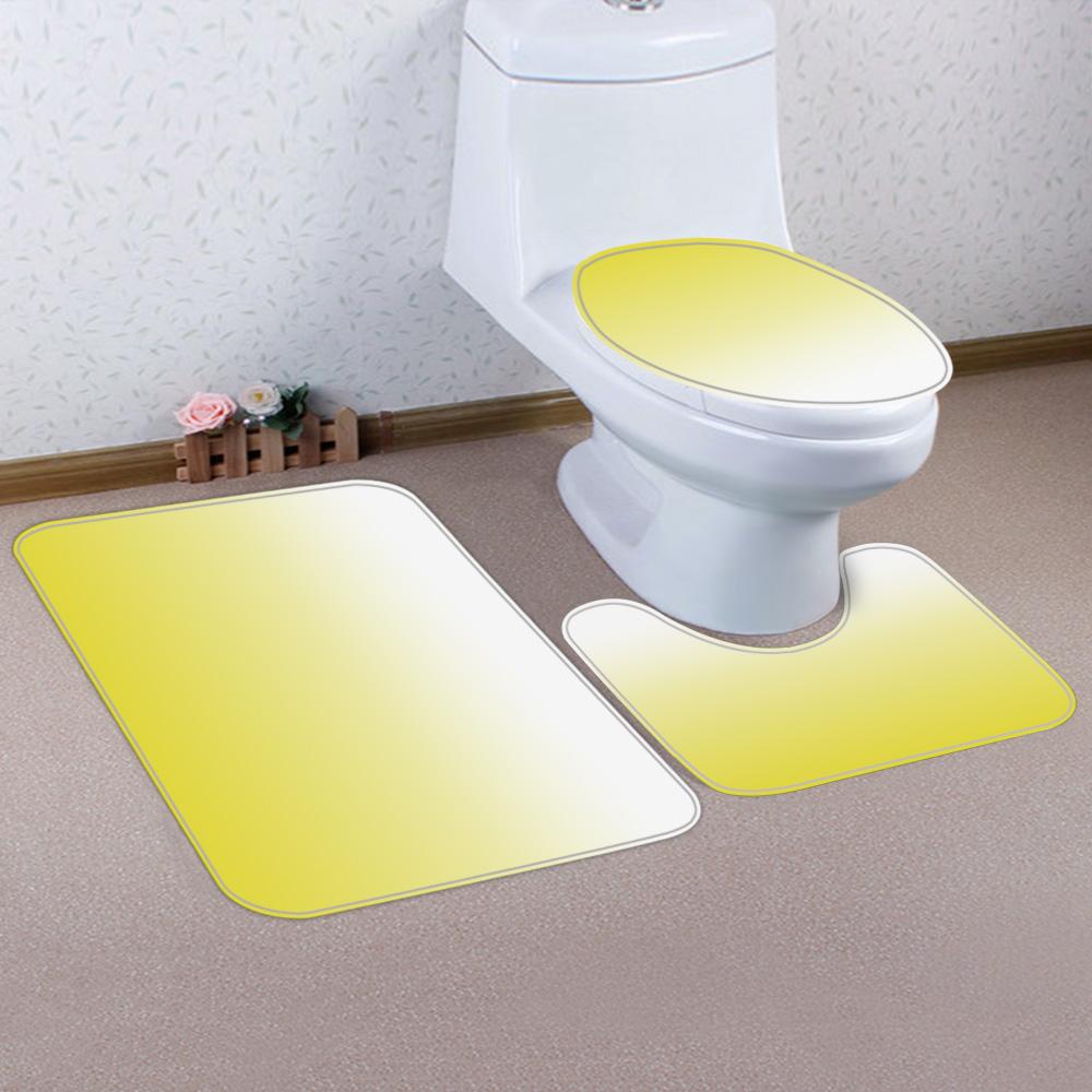 1/4 Gradient Geometry Shower Curtains, Toilet Seat Decoration, Shower Curtain with Carpet and Toilet Lid, 12 70.8x70.8 Inch Hook