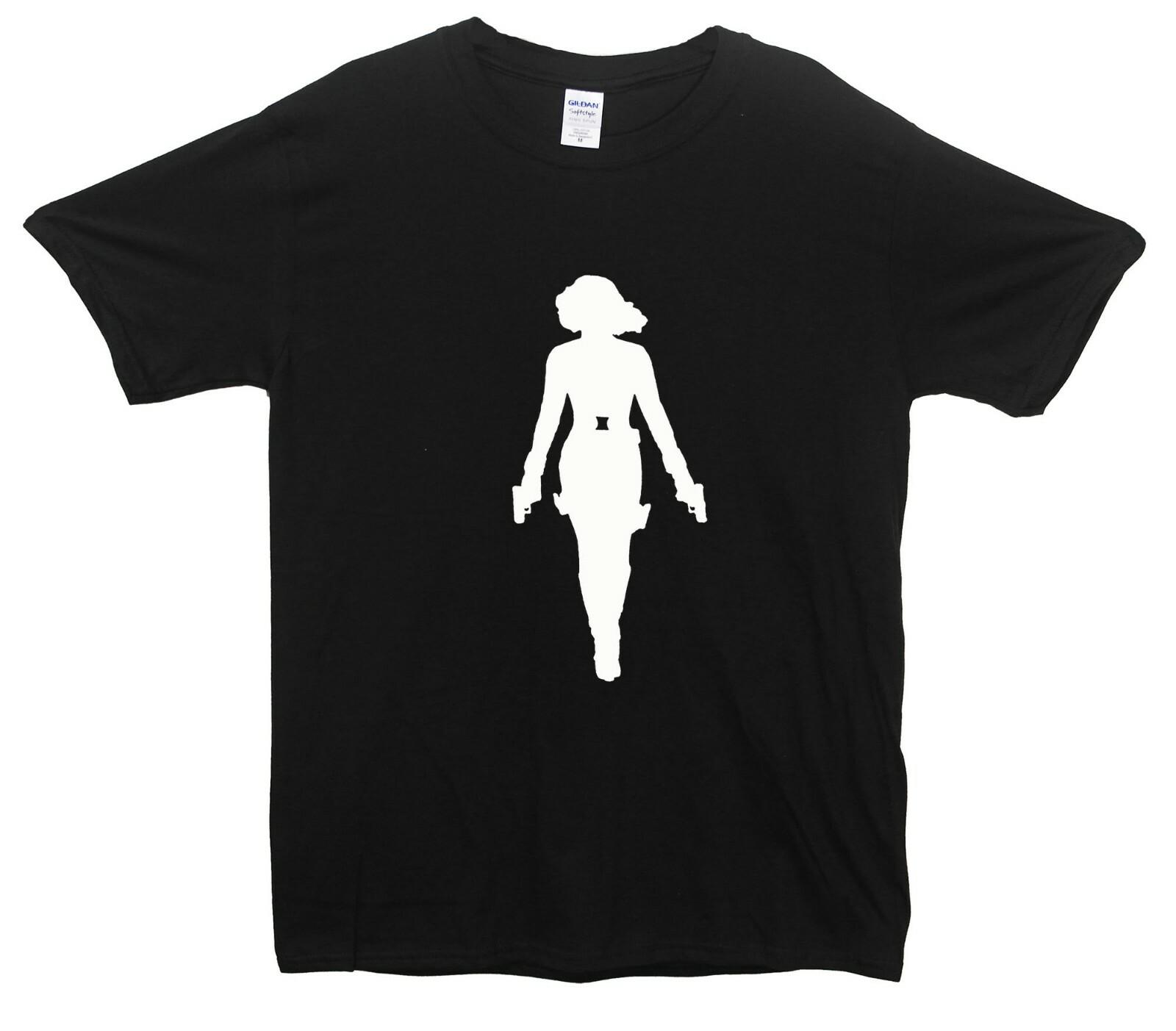 Black Widow Silhouette T-Shirt (Black Widow Inspired) S