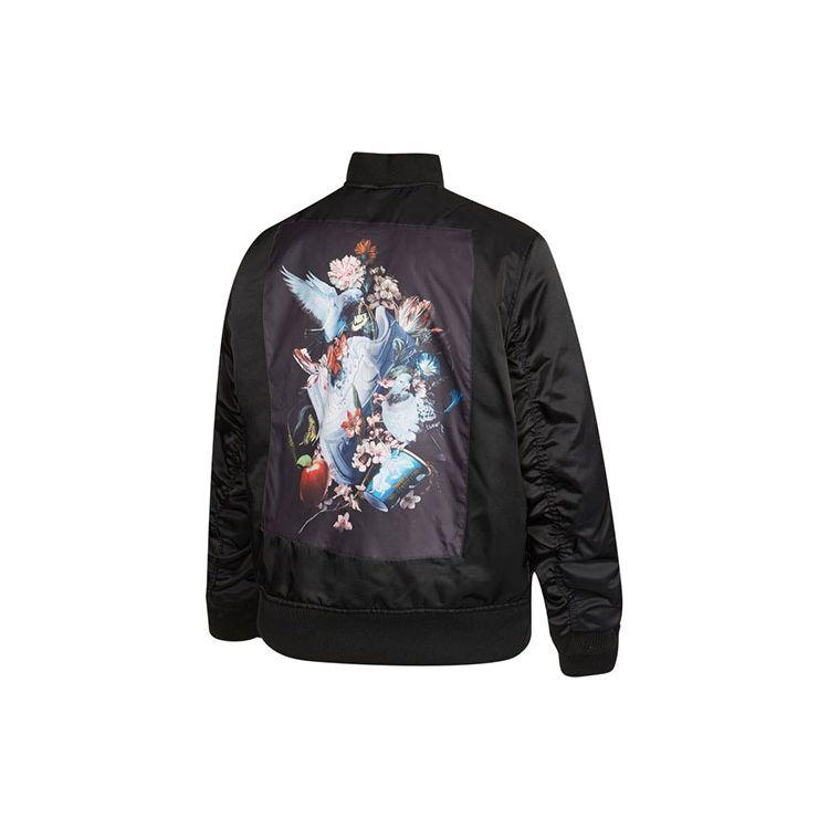 Nike Sportswear Men s Woven Varsity Jacket Black Long Sleeve Casual Athletic Outerwear DD6506-010 M