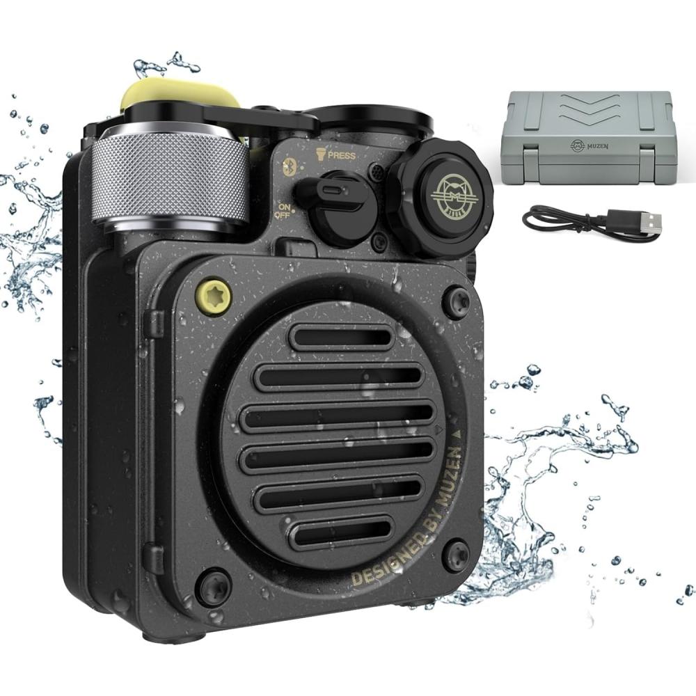 

Muzen Wild Mini Bluetooth IPX5 Type C 50 3 2-го поколения портативный портативный водонепроницаемый динамик для зарядки