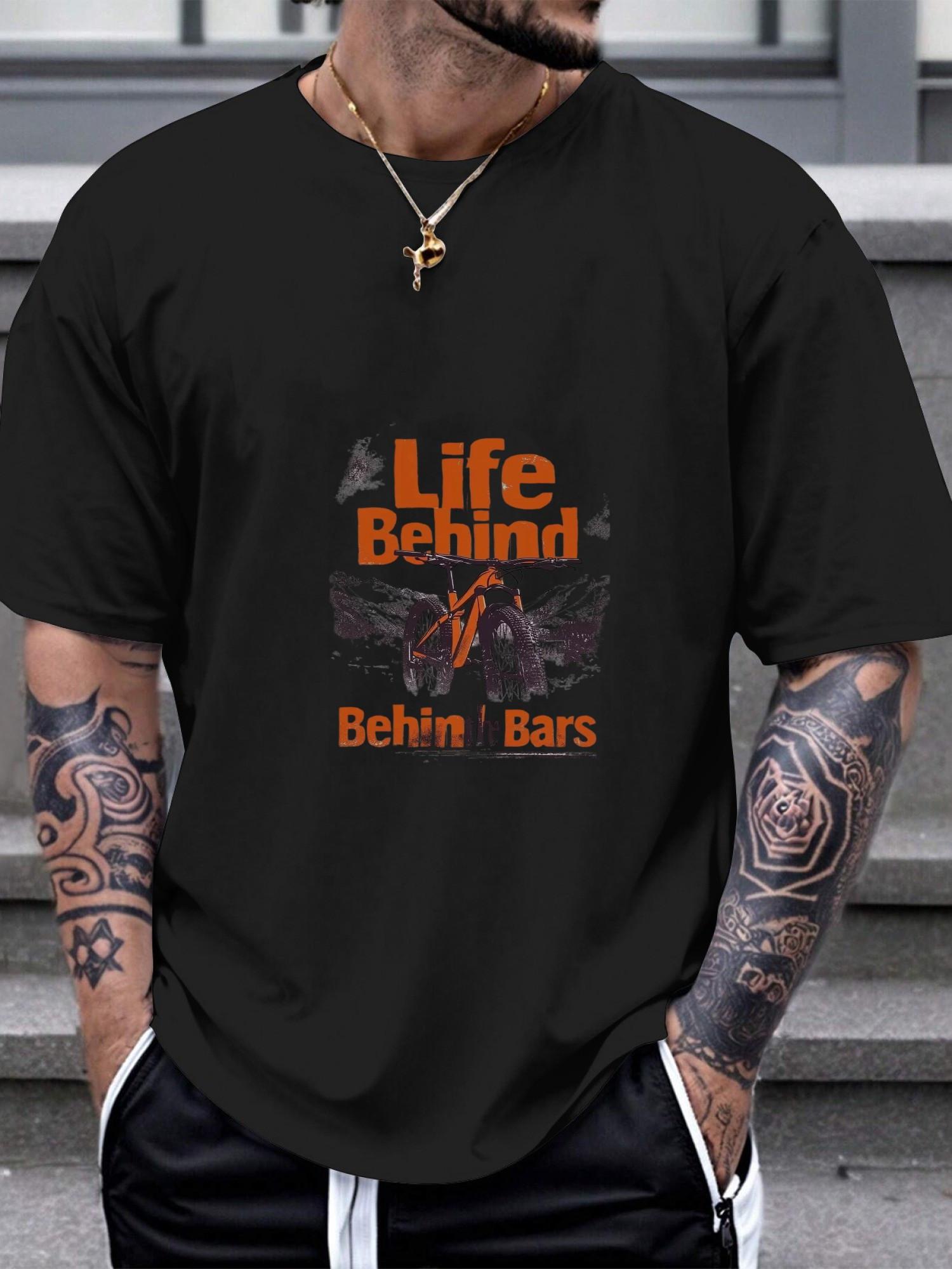 1pc Mountain Bike Clouds Life Behind the Bars T-shirt L