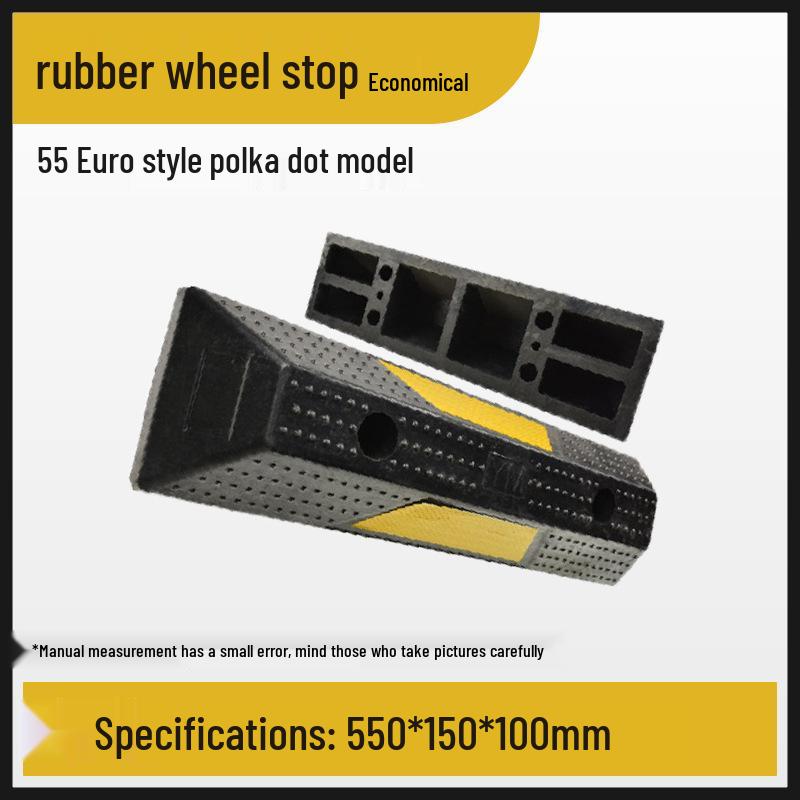 Thickened Rubber Wheel Stopper: Parking Position Limiter & Reversing Block
