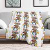 Bear Alpha Rubber Throw Blanket Thin Soft Blanket for Summer Night Sleeping