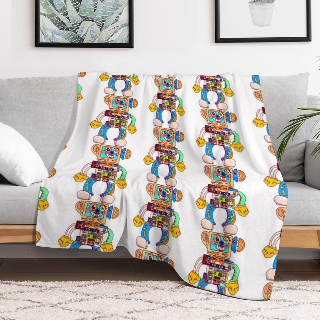 Bear Alpha Rubber Throw Blanket Thin Soft Blanket for Summer Night Sleeping