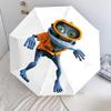 Crazy Frog, Automatic Folding Umbrella, Portable and Foldable Design, 8 Ribs, a Christmas or Birthday Gift.