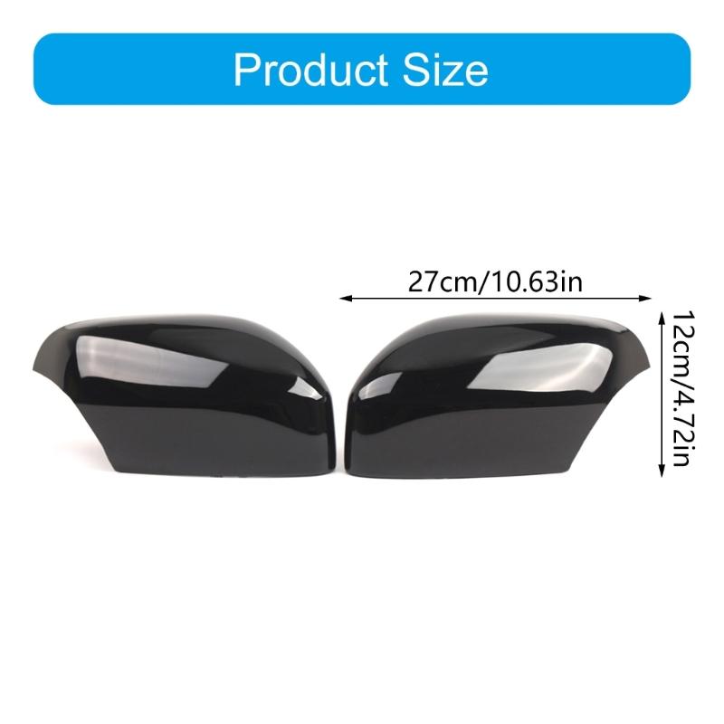 1 Pair Front Door Wing Mirror Cover Caps for 2007-2014 39894341 39894354 Replacement Rear View Mirror Cover